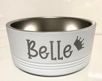 The Ultimate Royal Treatment for Your Furry Prince/Princess - Custom Engraved Personalized Dog Bowl