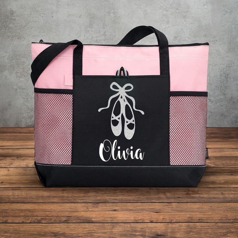 Dance Bag for girls, Custom Gymnastics Bag, Ballet Bag Dance bag for kids Christmas Hanukkah Gift For Kids Cheer Bag Dancer Gift image 1