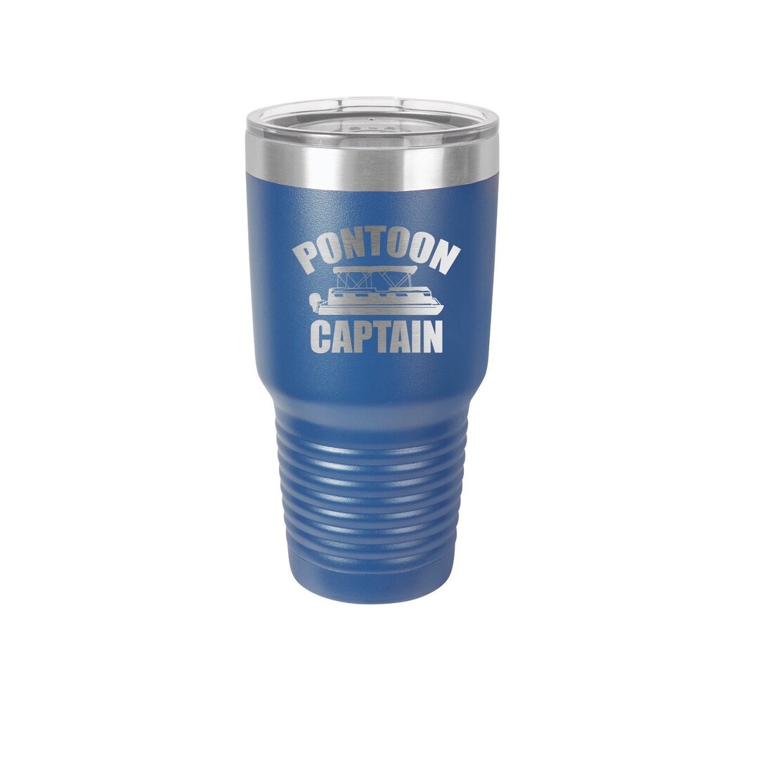 Pontoon Captain Tumbler Boating Tumbler Custom Men's Tumbler Personalized Mens Gift Tumbler ...