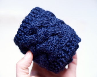 navy knitted headband