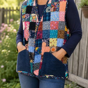 Quilted Patch Vest