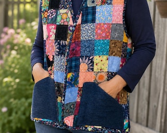 Quilted Patch Vest