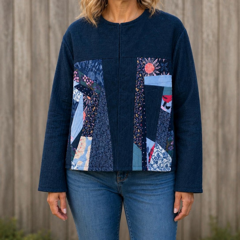 Patchwork Denim Jacket image 5