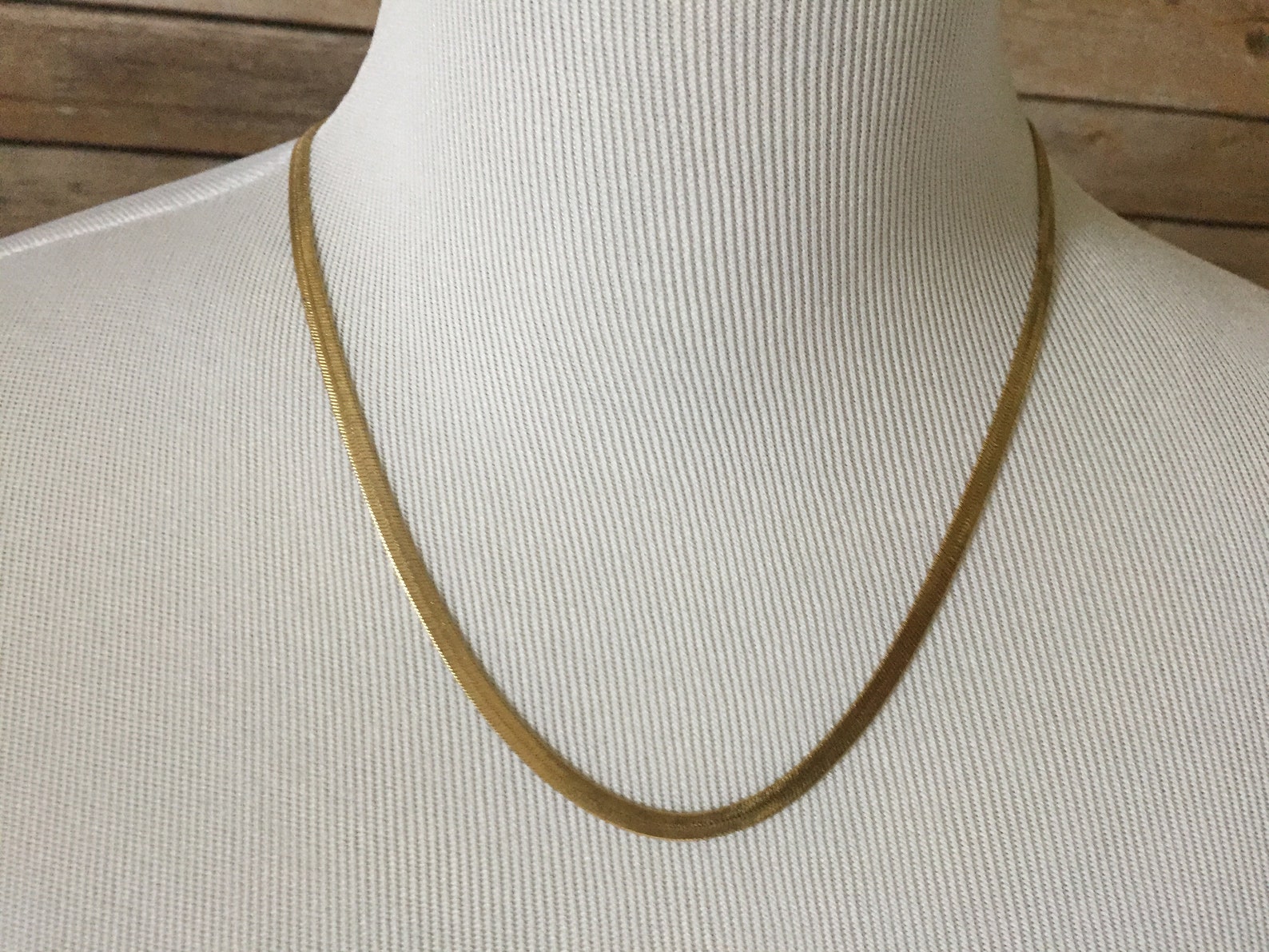 Vintage 14K Herringbone Chain 20 Inches and 3 Mm 14K Gold Etsy