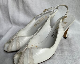 Mules à Talons Bruno Magli - Bout Pointu Vintage - Taille 8.5 US