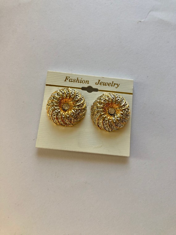 Vintage Silver-Toned and Gold-toned Earrings Roun… - image 6