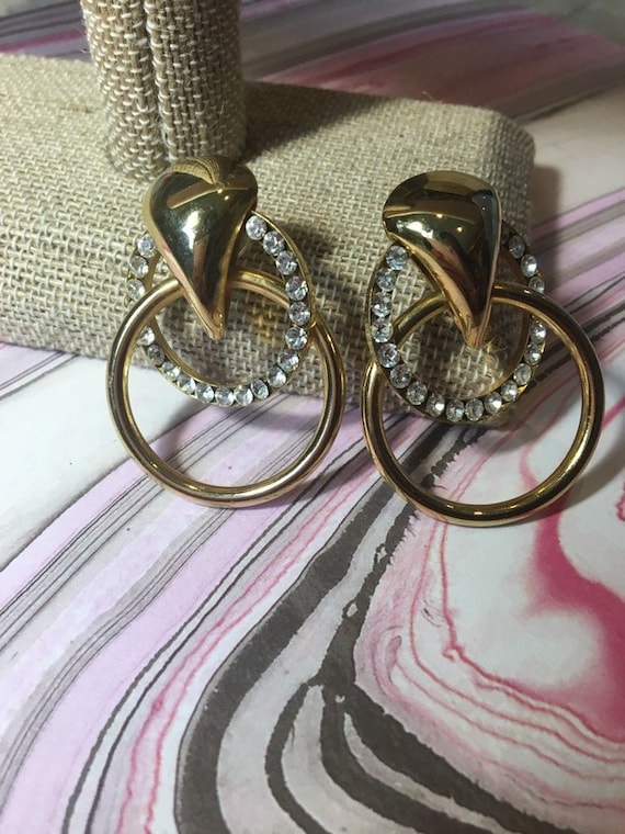 fashion hoop earrings with - Gem