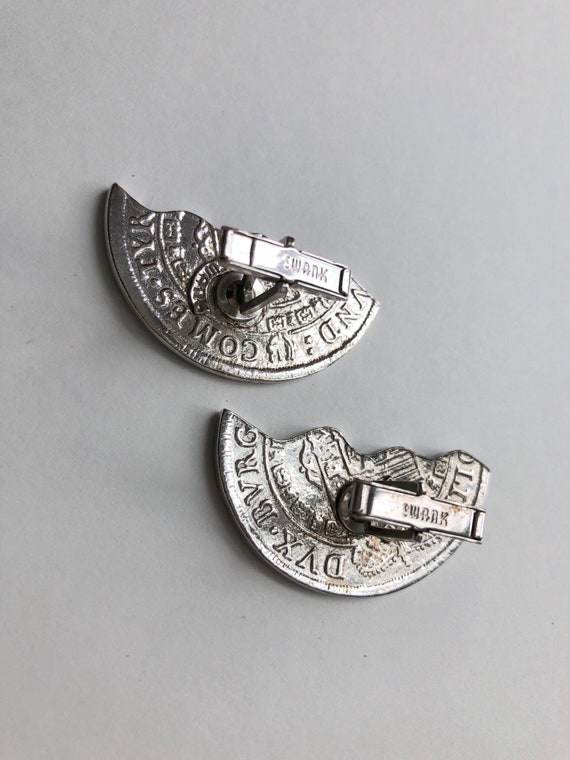 Boutons De Manchette Vintage En Argent Sterling Par SWANK - Réf. 41216 - Occasion