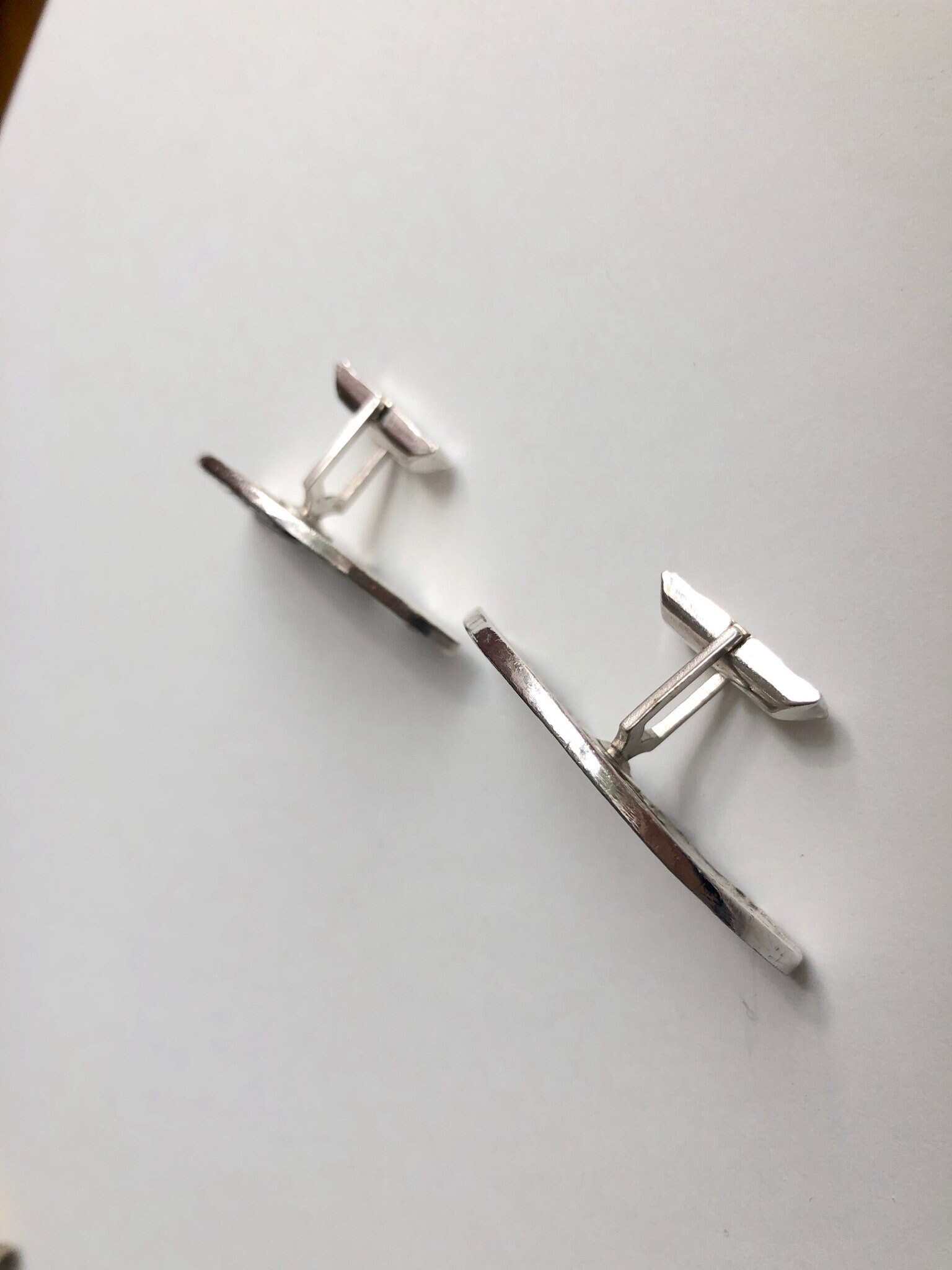 Boutons De Manchette Vintage Swank - Pièce Archiduc Léopold Autriche - Argenté Plaqué