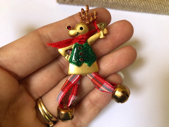 Spilla Di Natale Con Cristallo A Forma Di Renna, Albero O Fiocco Di Neve, Accessorio Regalo Per Donne E Ragazze Per Le Feste - 3