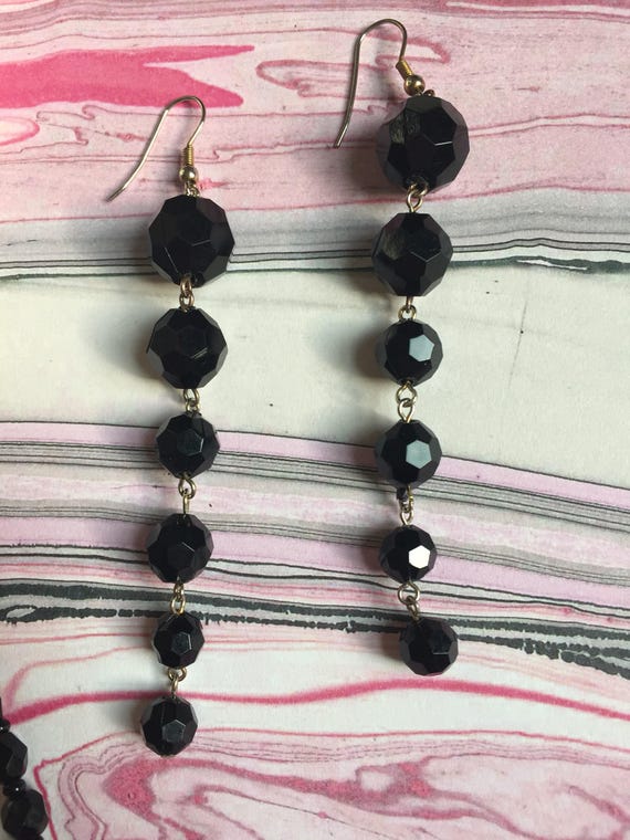 Vintage Bead Dangle Earrings