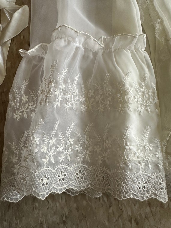 Vintage Baby Christening Gown Baptism with Bonnet… - image 3