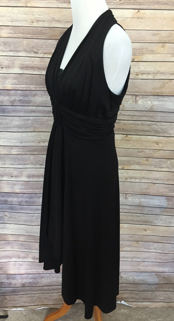 Little Black Dress Hi Lo with Lace Flowing Black … - image 3