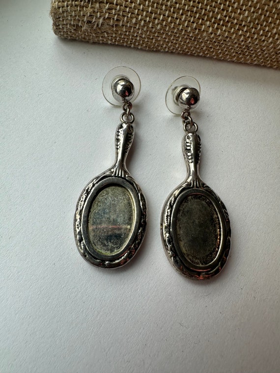 Dangling Looking Glass Earrings - Sterling Silver… - image 1