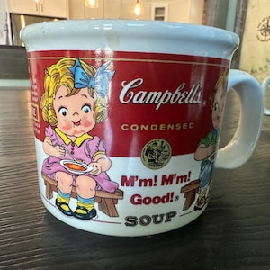 Vintage Campbell’s Soup Mugs - 1993 Westwood - Retro Kitchen Collectible