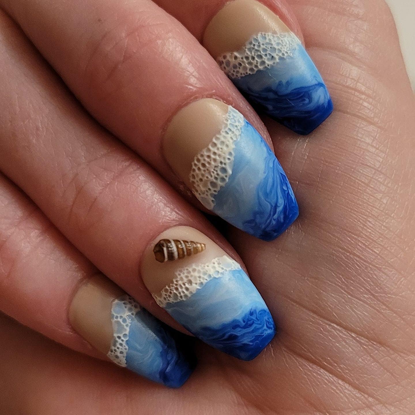beach themed nails