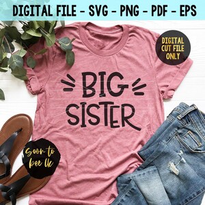 Big Sister SVG, Big Sister gesneden bestand, SVG-bestand voor Cricut en Silhouette