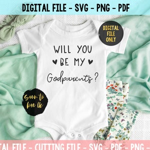Will You Be My Godparents SVG, Godparents Gift SVG, Pregnancy Announcement svg, baby shower svg