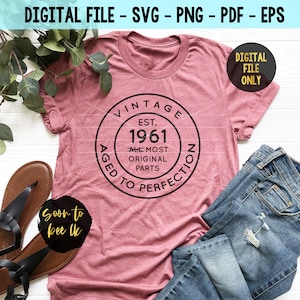 63. Geburtstag SVG, 63 Geburtstag SVG Schnittdatei, Vintage 63