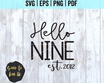 Download Ninth Birthday Svg Etsy