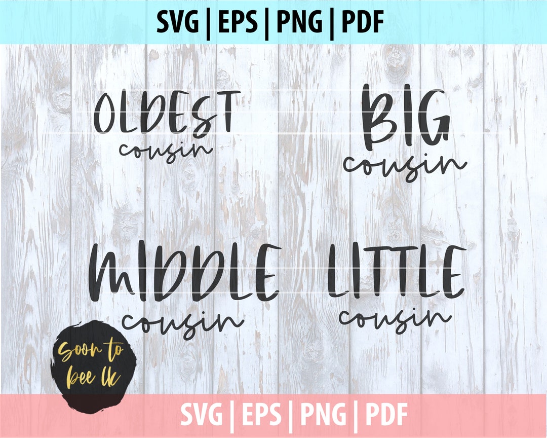 Cousin Bundle SVG Cut Files, Cousin Crew SVG, PDF, Eps File Vector Clip ...