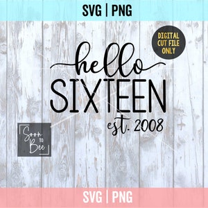 16th birthday svg, 16 svg, 16th svg, Birthday SVG, Sweet 16 svg files for cricut 1063