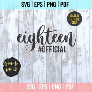 18. Geburtstag svg, 18. shirt svg, 18 Jahre altes svg, Geburtstag SVG Cut File, 18.Geburtstagsdateien für Cricut