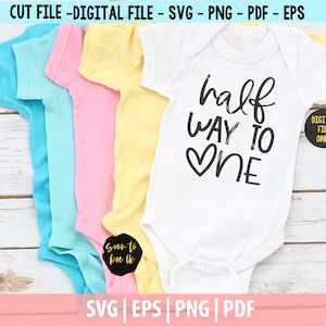 Half Birthday Girl Svg, Half Birthday Svg Half Way To One Svg Cutting File for Cricut, Half svg, It&#39;s My Half birthday svg