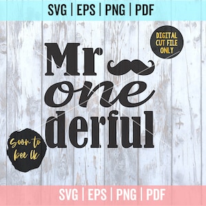 1st birthday svg, Mr Onederful Svg, First Birthday svg for One year old, Birthday svg for girl with heart svg for Silhouette Cricut Cut File