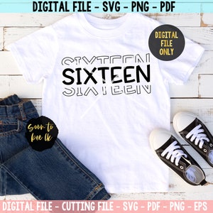 16 svg, 16th SVG, Sixteen svg, Turning Sweet sixteen svg, sweet 16 svg files for cricut