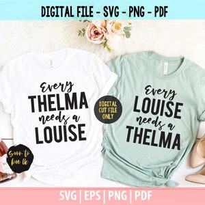 Thelma y Louise SVG, Thelma y Louise, Mejor amiga Svg, Archivos de corte SVG de amigos para Cricut Silhoutte