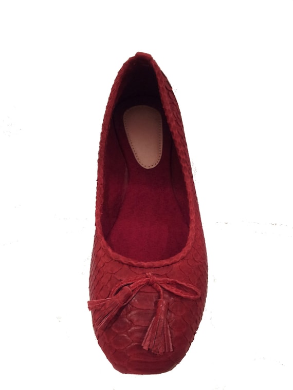 dark red flats