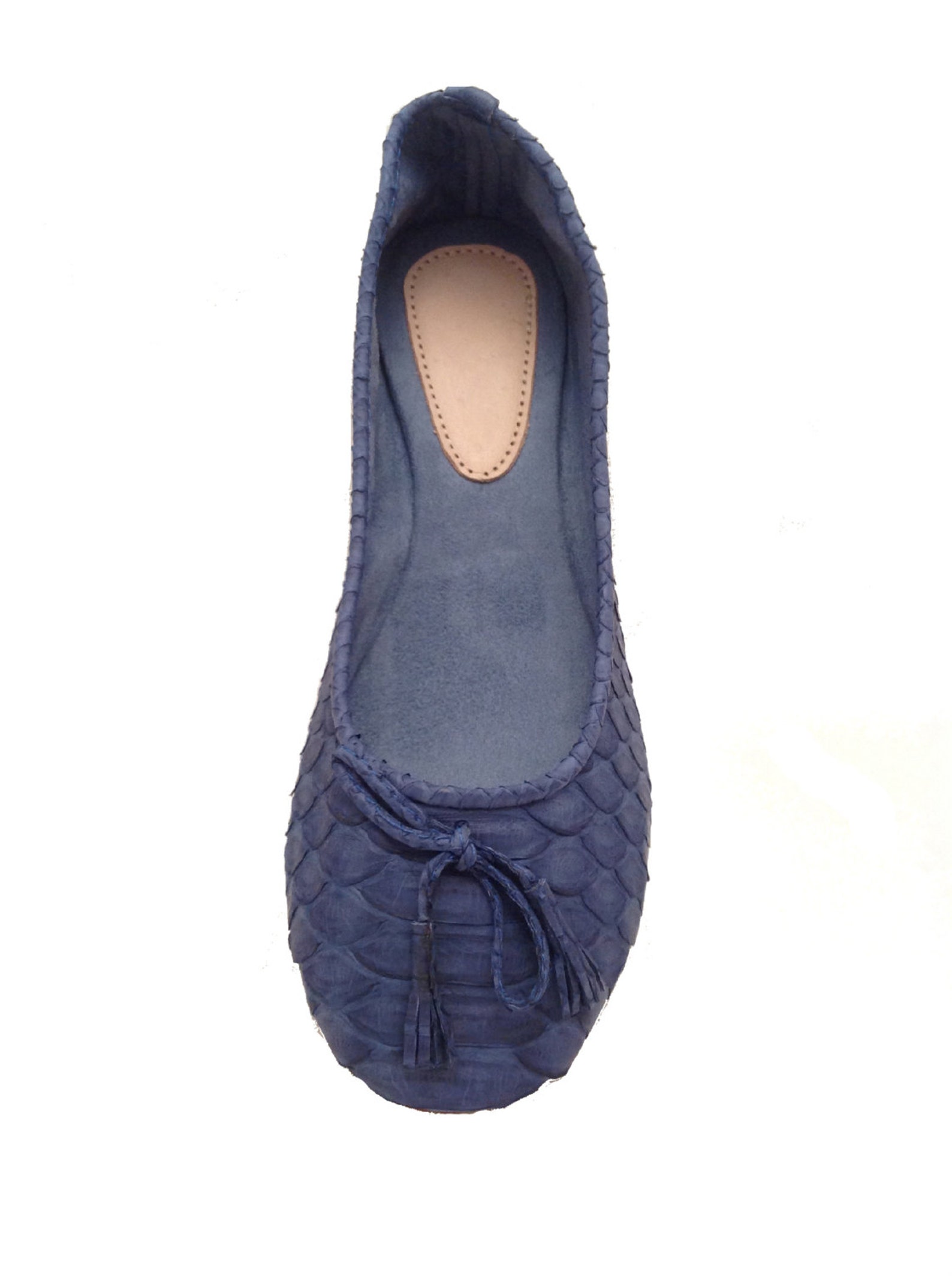 navy blue python ballet flats