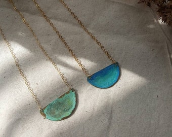 Half Moon Patina Necklace - Patina Collection