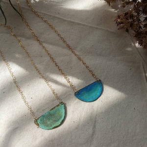 Half Moon Patina Necklace - Patina Collection