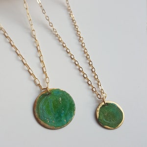 Full Moon Necklace -  1 piece - small or medium - Patina Collection