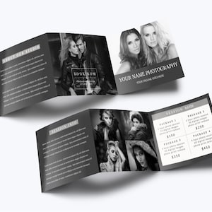 Photography Trifold Brochure Template 004 for Photoshop 5.5 x 4.25 - Photographer Template - Photography Template