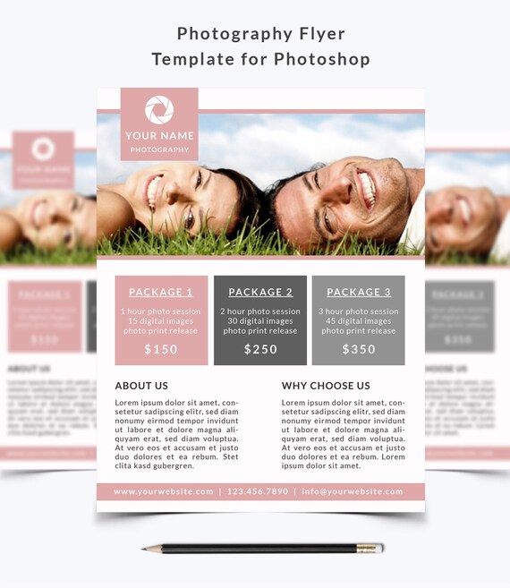 Photography Flyer Template 003 For Photoshop 8 5 X 11 Etsy Photography Flyer Template 003 For Photoshop 8 5 X 11 Etsy