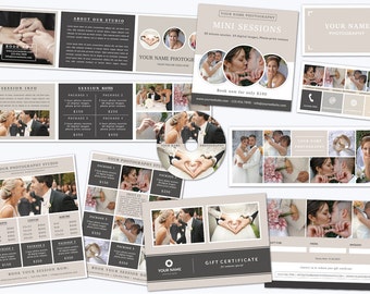 Set di marketing fotografico 003 per Photoshop - Modelli per fotografi - Modello per fotografia