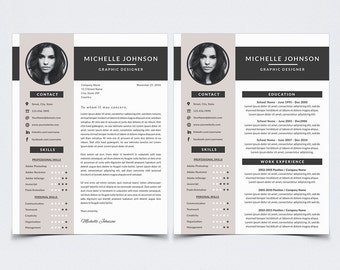 Resume Template 005 for Photoshop - CV, Cover Letter, Portfolio Page - A4 & US Letter