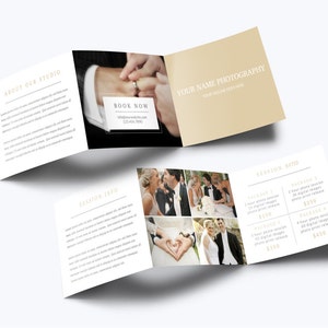 Photography Trifold Brochure Template 001 for Photoshop 5.5 x 4.25 - Photographer Template - Photography Template