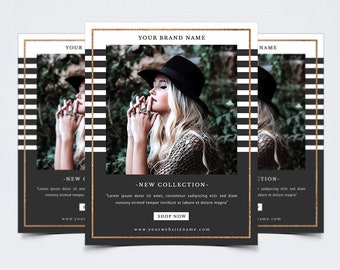 Fashion Flyer Template for Photoshop 003 - 8.5" x 11" - Multipurpose Template - Flyer Template - Photography Template - Marketing