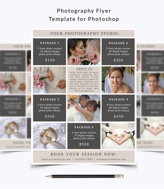 Photography Flyer Template 015 For Photoshop 8 5 X 11 Etsy