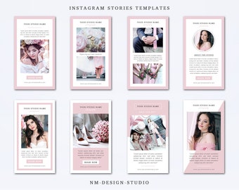 Instagram Stories Templates Set 001 - 1080px x 1920px - Social Media Templates - Photographer Templates - Photography Templates - Instagram
