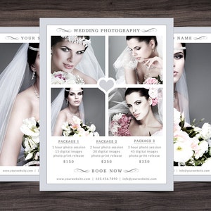 Photography Flyer Template for Photoshop 003 - 8.5&quot; x 11&quot; - Photographer Template - Photography Template