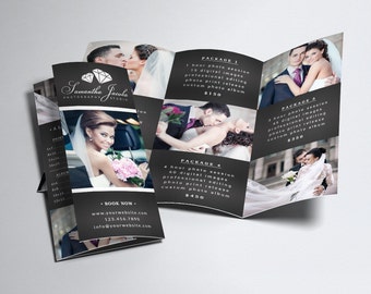 Photography Trifold Brochure Template for Photoshop 003 - 8.5" x 11" - Photographer Template - Photography Template