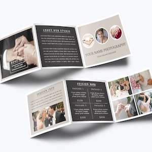 Photography Trifold Brochure Template 003 for Photoshop 5.5 x 4.25 - Photographer Template - Photography Template