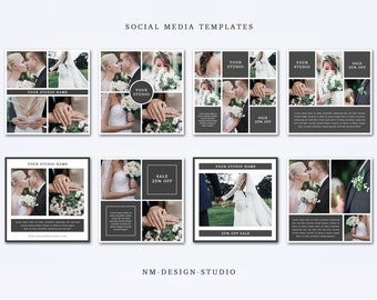 Social Media Templates Set 001 - 1080px x 1080px - Instagram Template - Photographer Template - Photography Template - Collage - Storyboard