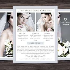 Photography Flyer Template for Photoshop 002 - 8.5&quot; x 11&quot; - Photographer Template - Photography Template
