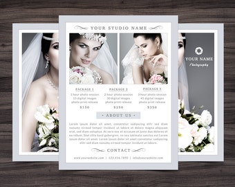 Photography Flyer Template for Photoshop 002 - 8.5" x 11" - Photographer Template - Photography Template